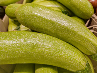 courgettes green organic vegetarian food close up