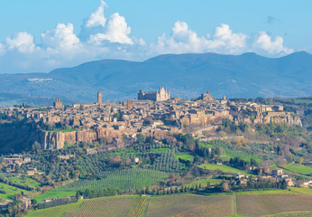 Orvieto (Italy) - The beautiful etruscan and medieval stone town in Umbria region, with nice...