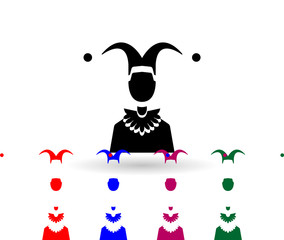 Clown multi color icon. Simple glyph, flat vector of theatre icons for ui and ux, website or mobile application