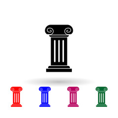 Column for a statue multi color icon. Simple glyph, flat vector of theatre icons for ui and ux, website or mobile application