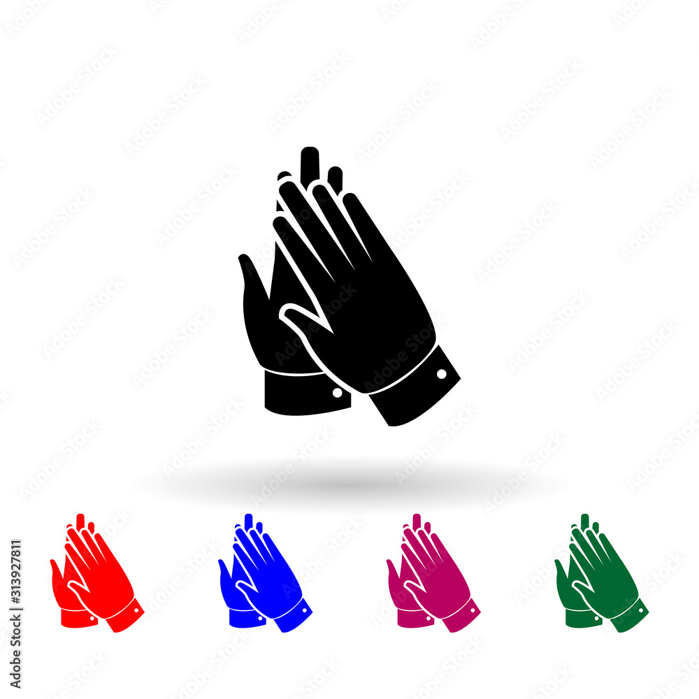 Aufkleber applause multi color icon. simple glyph, flat vector of theatre icons for ui and ux, website or mobi
