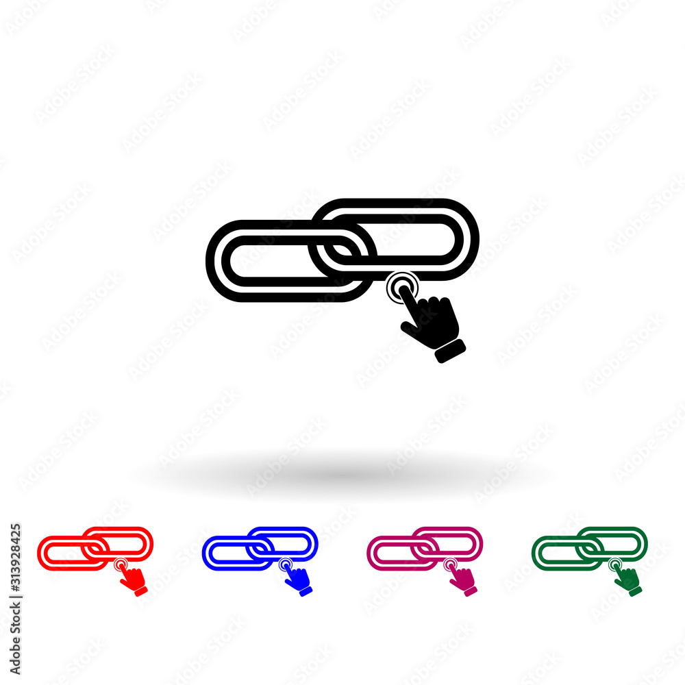 Poster link concept multi color icon. simple glyph, flat vector of touch screen icons for ui and ux, websit