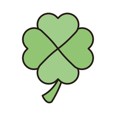 clover leaf luck isolated icon