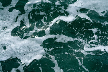 Sea water with foam texture
