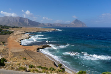 view of sea and mountains