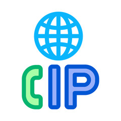 Voip Ip Calling System Icon Vector. Outline Voip Ip Calling System Sign. Isolated Contour Symbol Illustration