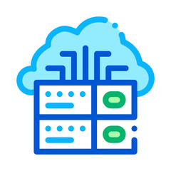 Voip Cloud Digital System Icon Vector. Outline Voip Digital System Sign. Isolated Contour Symbol Illustration