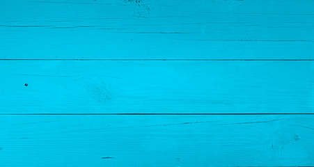Fototapeta na wymiar Turquoise old wooden plank panoramic background