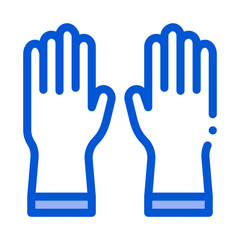Protective Gloves Icon Vector. Outline Protective Gloves Sign. Isolated Contour Symbol Illustration