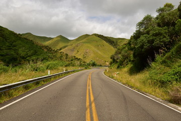 Manawatu road closure in New Zealand North Island