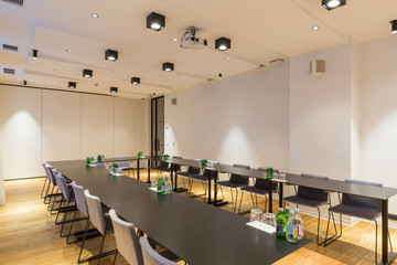Interior of a conference room in a hotel