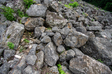Texture of a stone wall. Old castle stone wall texture background. Stone wall as a background or texture. Part of a stone wall, for background or texture