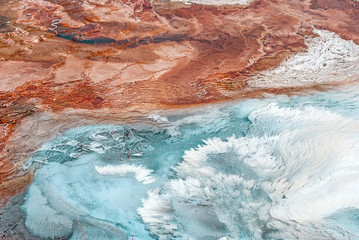 Beautiful mineral structures, Yellowstone, USA
