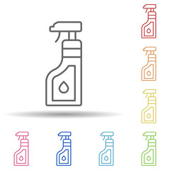 Chemical carwash in multi color style icon. Simple thin line, outline vector of car wash icons for ui and ux, website or mobile application