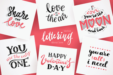 lettering for valentines day, quotes about love