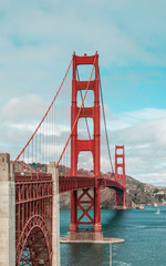 The famous Golden Gate Bridge in San Francisco in the USA