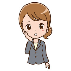 女性　ビジネス　イラスト