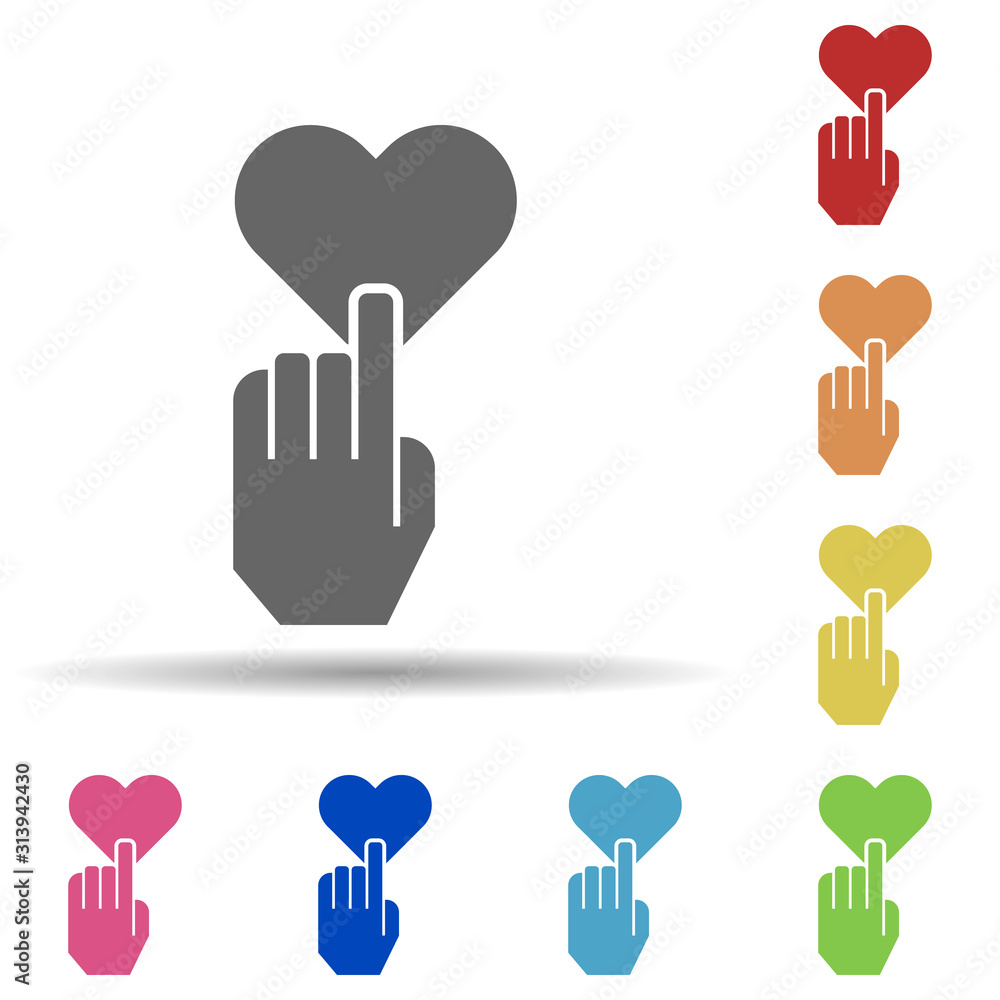 Poster charity, add in multi color style icon. simple glyph, flat vector of charity icons for ui and ux, we