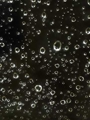 water drops on glass