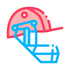 Cricket Helmet Icon Vector. Outline Cricket Helmet Sign. Isolated Contour Symbol Illustration