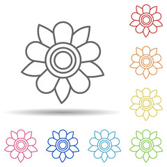 flowers, day of the dead multi color style icon. Simple thin line, outline vector of day of the dead icons for ui and ux, website or mobile application