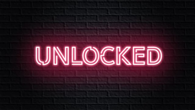 red neon video animation unlocked
