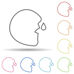 Rhinitis, disease, medical in multi color style icon. Simple thin line, outline vector of charity icons for ui and ux, website or mobile application