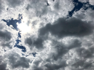 Blue sky in the clouds. Picture for screensaver.