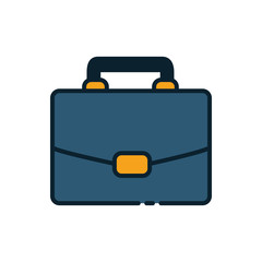 Isolated suitcase bag vector design