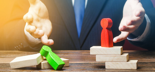 Businessman is very surprised by defeat. Loss, failure and fatal error. Mistake handling....
