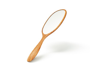 Blank compact pocket mirror for branding. 3d render