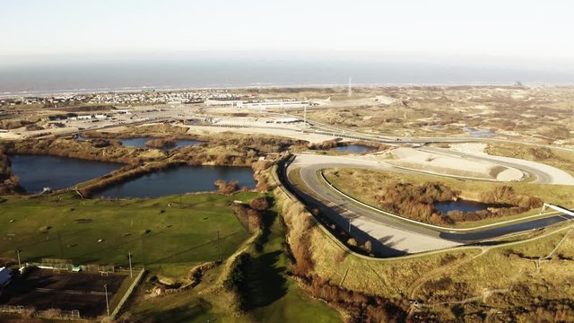 Aerial of the Zandvoort circuit, the Netherlands