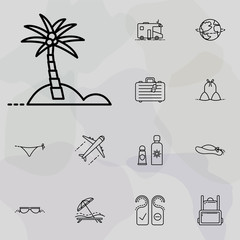 palm tree icon. summer holiday and Travel icons universal set for web and mobile
