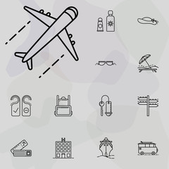 aircraft icon. summer holiday and Travel icons universal set for web and mobile