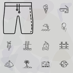 shorts icon. summer holiday and Travel icons universal set for web and mobile