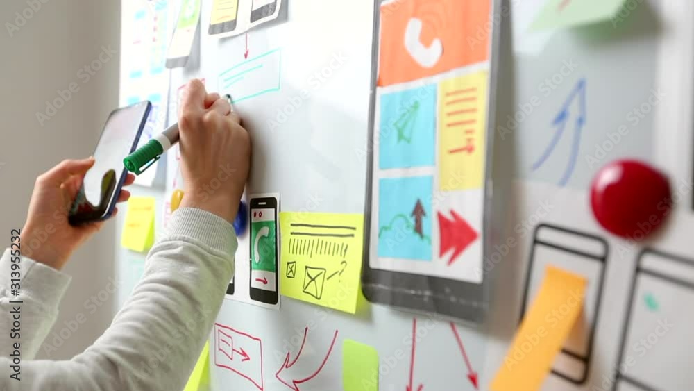 Poster a web designer is developing a user interface for mobile phone applications. user experience.