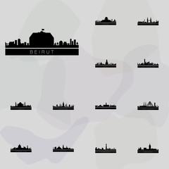 Fototapeta premium Beirut detailed skyline icon. Cities icons universal set for web and mobile