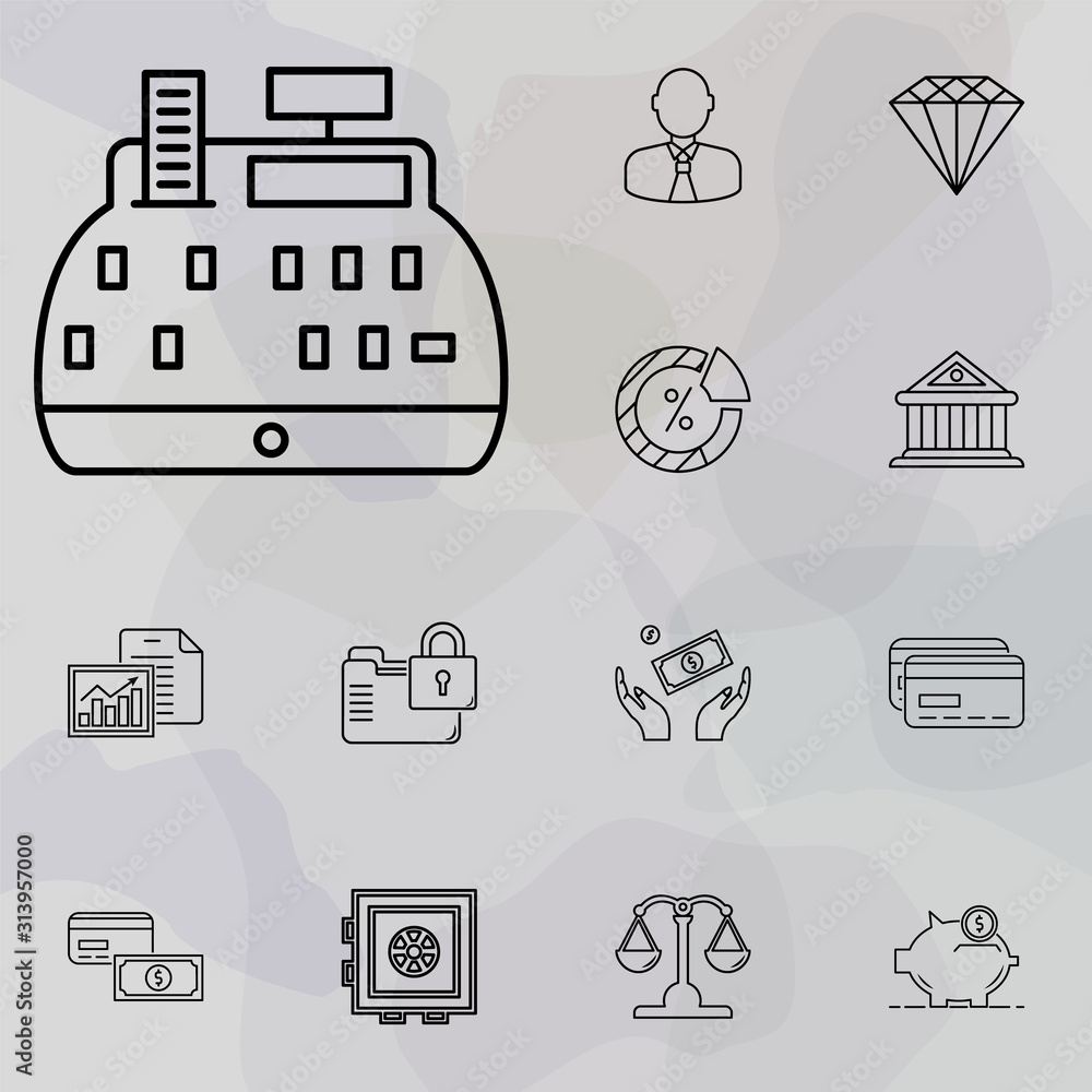 Poster cash box icon. banking and finance icons universal set for web and mobile