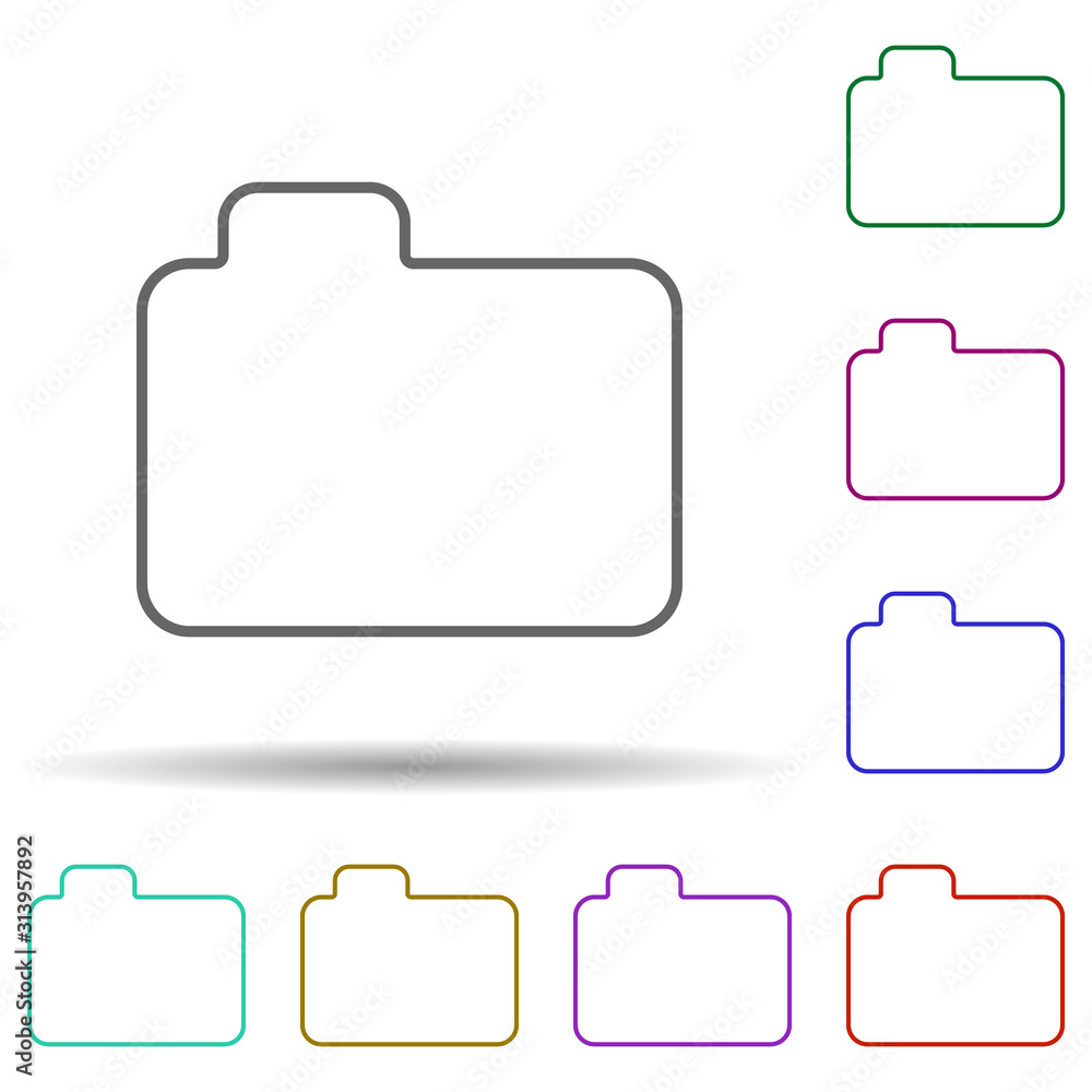 Poster folder multi color icon. simple thin line, outline vector of web icons for ui and ux, website or mob
