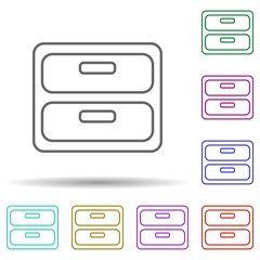 Obraz premium Archive multi color icon. Simple thin line, outline vector of web icons for ui and ux, website or mobile application