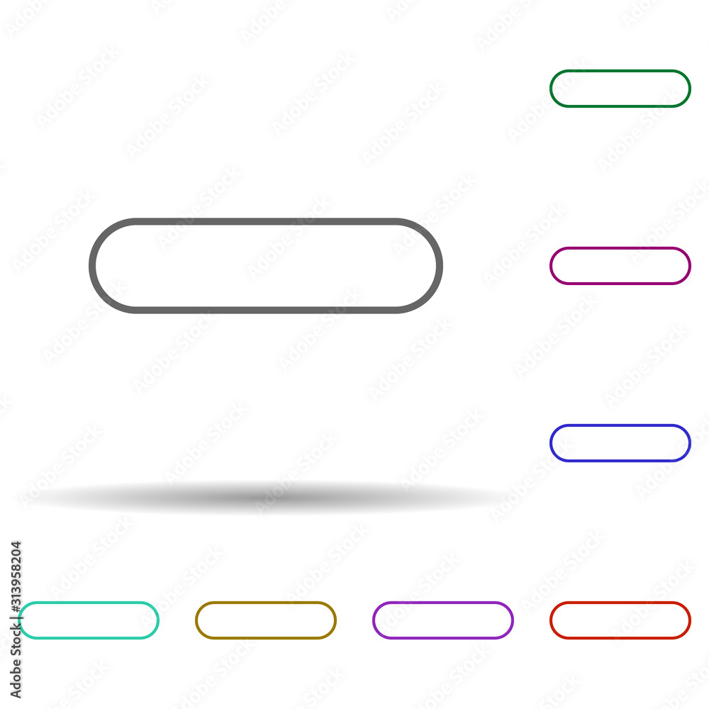 Poster minus sign multi color icon. simple thin line, outline vector of web icons for ui and ux, website or