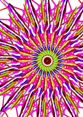 Multicolor mosaic with lines - Lilleaker 