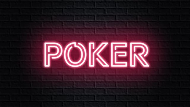 red neon video animation poker