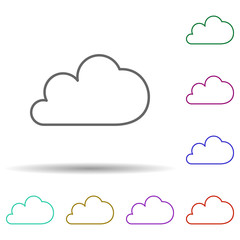 Obraz premium Cloud multi color icon. Simple thin line, outline vector of web icons for ui and ux, website or mobile application