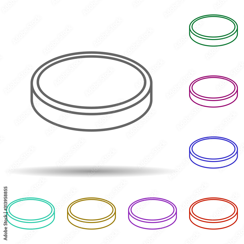 Poster Coin multi color icon. Simple thin line, outline vector of web icons for ui and ux, website or mobile application