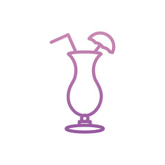 Isolated alcohol cocktail vector design