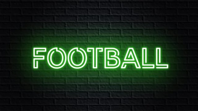 green neon video animation football