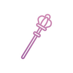 Isolated king scepter vector design