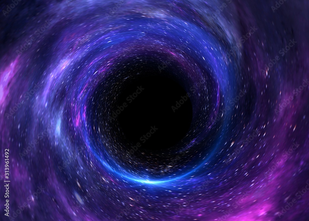 Wall mural black hole, science fiction wallpaper. beauty of deep space. colorful graphics for background, like 