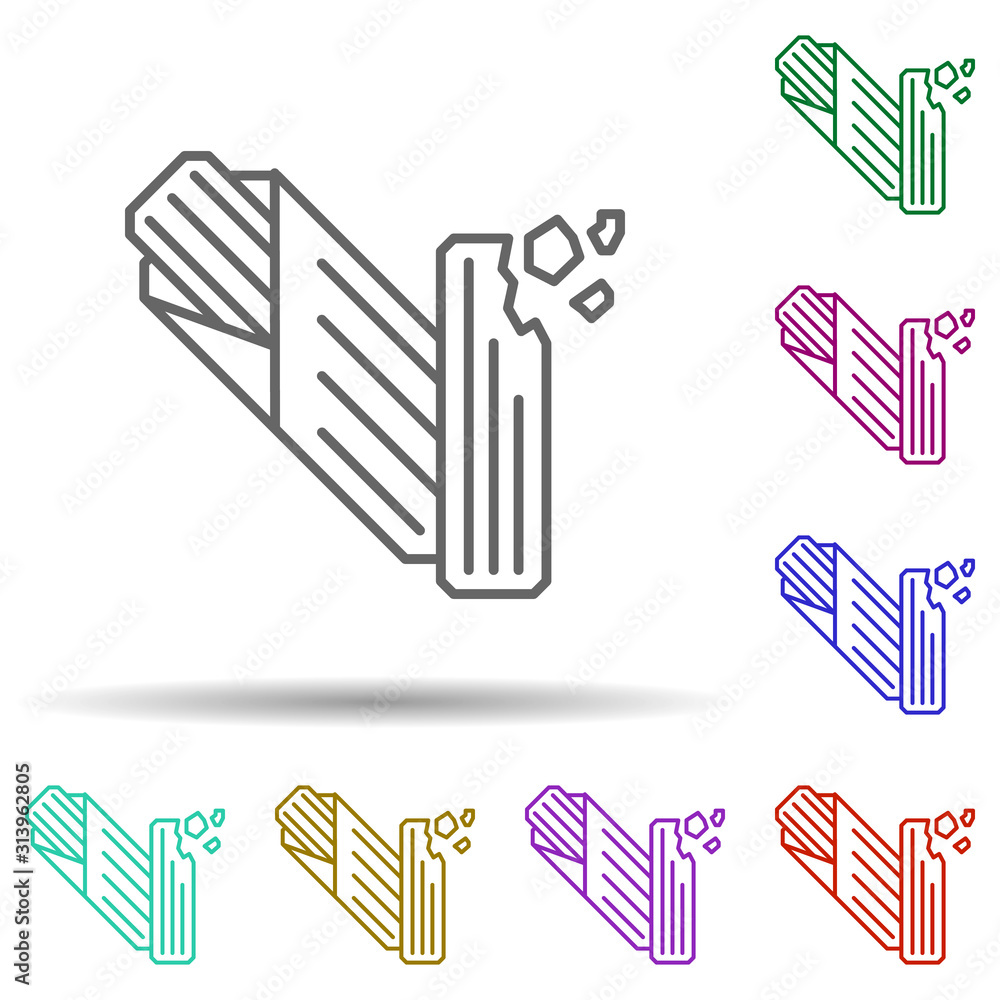 Poster tamal, food multi color style icon. simple thin line, outline vector of dia de muertos icons for ui 